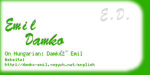 emil damko business card